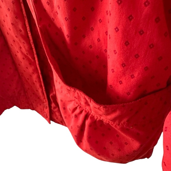 Vintage Fleet Street City Limits red puffer jacket tonal polka dots - Picture 9 of 16